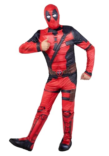 Deadpool 3 Deadpool Adult Qualux Costume | Marvel Costumes, Red, XL