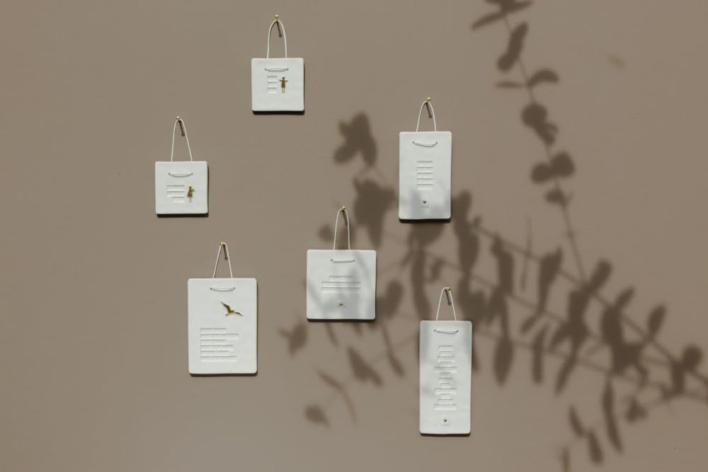 Räder Poesiefliese Bin bei dir. weiß mit Gold