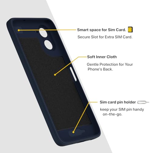 Image of Pikkme Back Cover for Redmi A7 Soft Matte Silicone Mag-Safe Design (Mag-Safe Not Support) Camera Protection | Slim Fit Bumper Cover (Blue)