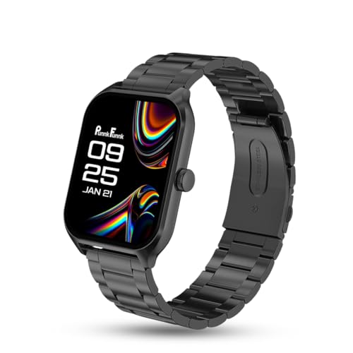 Image of PunnkFunnk Nexoro 2.01 inch Smartwatch for Men & Women Bluetooth Call, Heart Rate, SpO2, Sleep & 100+ Sports Modes, IP68 Waterproof, Compatible with Android & iPhone (Metal Black)