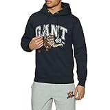  GANT Herren D2. Tiger Sweat Hoodie Kapuzenpullover, Evening Blue, L