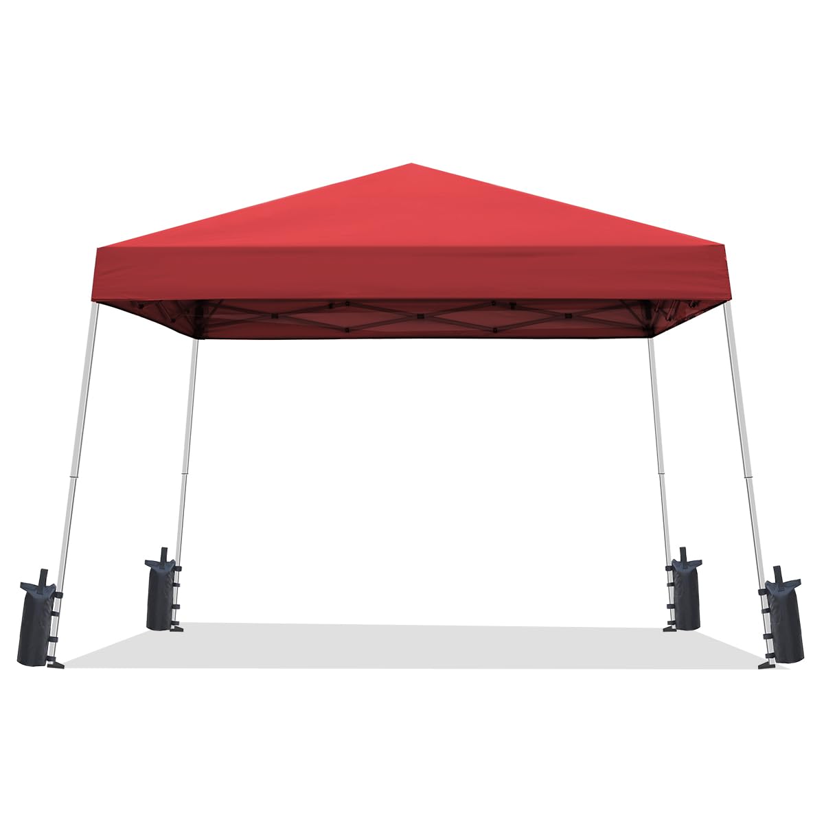 SAILARY 10x10 Portable Pop Up Outdoor Canopy Tent 10 x 10 ft Base / 8 x 8 ft Top? Red