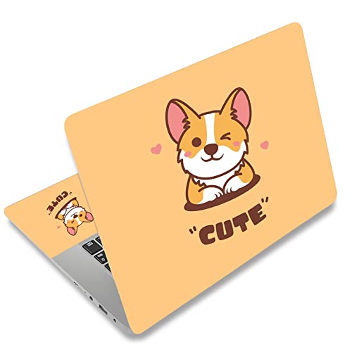 Autocollant pour ordinateur portable 15.6 pouces ToLuLu skin vinyle amovible 13 pouces Corgi