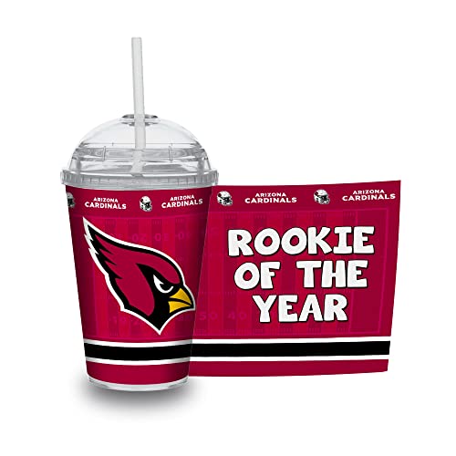 Image of Rico Industries NFL Football Rookie of The Year 12oz Acrylic Tumbler, Youth Tumbler with Swirly Straw