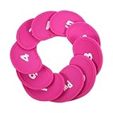 LckCryspho ゴルフクラブカバー 布製ヘッドカバー 白い 、多機能 ポータブル 保護 クラブスリーブ アイアン対応 (バラ色の)