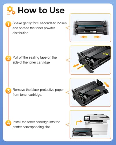 Image of 201X High Yield Toner Cartridge Replacement for HP 201X CF400X 201A Toner Cartridge for Color Laser Jet Pro M277dw M252dw MFP M277dw M277n M277c6 Printer (4-Pack, Black /Cyan /Yellow /Magenta)