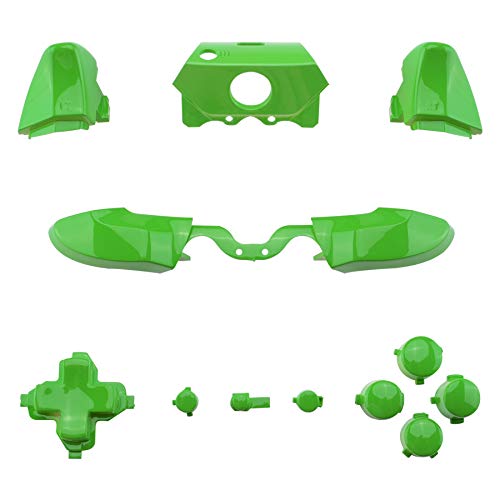 eXtremeRate Green LB RB LT RT Bumpers Triggers D-Pad ABXY Start Back Sync Buttons Compatible with Xbox One Standard Controller, Compatible with Xbox One Elite V1 Controller (Model 1697/1698)