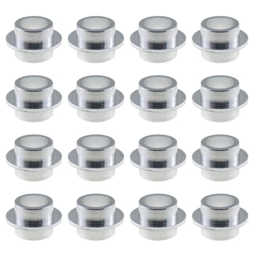 LUORNG 16PCS Roller Skate Bearing Spacer 8mm Silver Aluminium Alloy Shaft Spacer Inline Skate Bearing Spacer Accessories for Skateboard Skate Electric Scooters