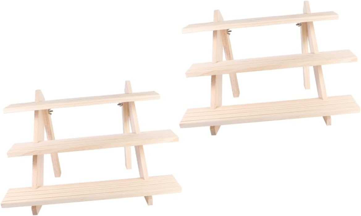 2 Pcs Elegant 3-tier Jewelry Holder Perfect for Earrings Necklaces Simple Jewelry Display Rack