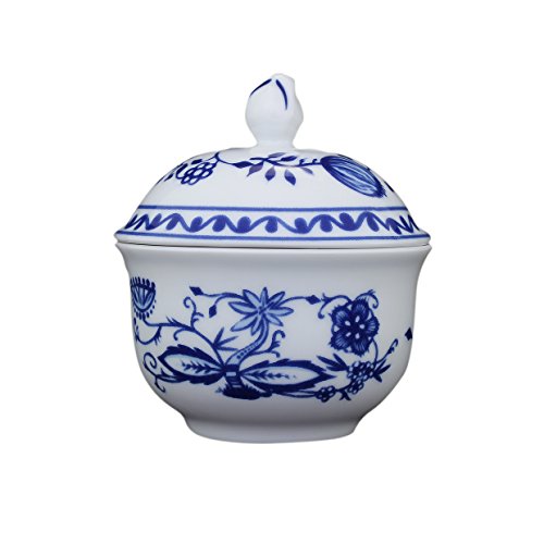 Eschenbach Porzellan Group Romantika Zwiebelmuster Zuckerdose 0,15 L, Porzellan, 1 x 1 x 1 cm
