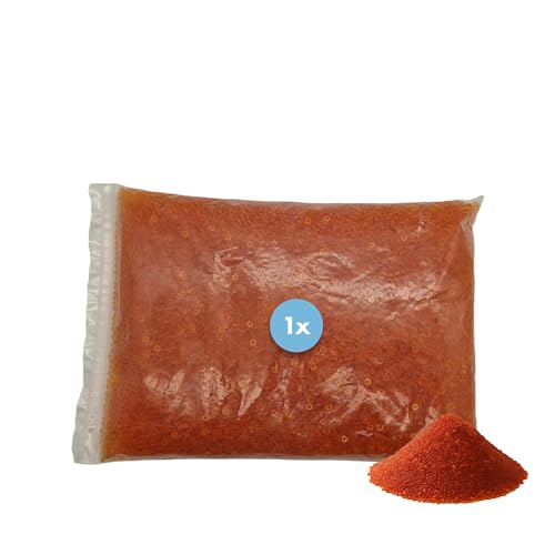 reilo 1kg Silica Gel, wiederverwendbarer Raumluftentfeuchter mit Farbindikator, im wiederverschließbarem Beutel, Lufttrockner für Wohnräume, Schlafzimmer, Keller