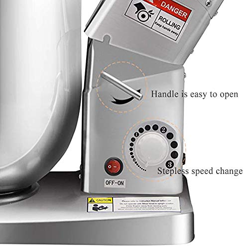 Huanyu 10L Küchenmaschine Knetmaschine Elektrische Rührmaschine 3 Rührstufen Knetmaschine 3 in 1 Teigmaschine mit… – Bild 3