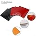 4Pcs Table Tennis Rubber Glue,Glue Whole Sheet Thickness About 2.2mm,Table Tennis Rubber Hard Sponge 2.2mm,2Red and 2Black