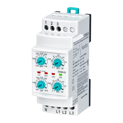 Relais triphasé sous-tension surtension GKM-02 protection neutre 380V