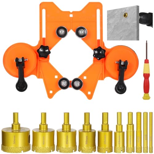 Set de 12 Piezas de Brocas con Guía para Vidrio miniatura 1