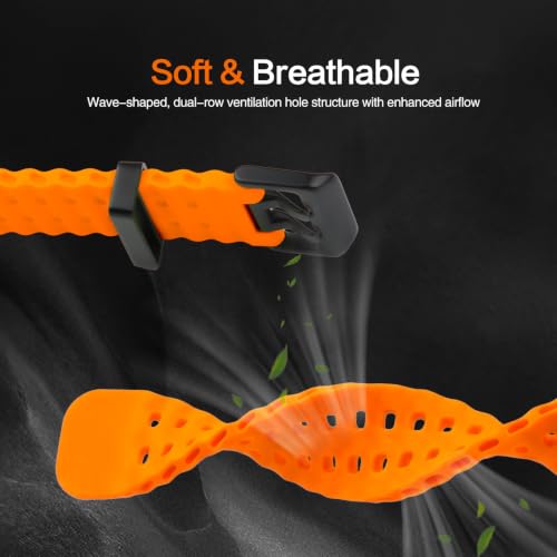 Image of Ocean Band Compatible with Apple Watch Strap 49mm 46mm 45mm 44mm 40mm 41mm 42mm Silicone Replacement Band for Series 12 11 10 9 8 7 6 5 4 SE Ultra 3 Strap
