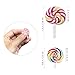 ULTNICE 36Pcs Lollipop Prop Clay Candy Embellishment Rainbow Swirl Lollipop Lolly Random