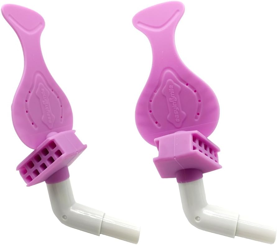 Dental Saliva Ejector Suction Bite Blocks 2Pcs Dental Silicone Mouth Prop Saliva Shield with HVE Suction Tube