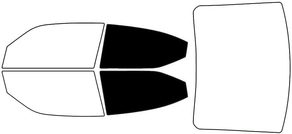 Rvinyl Window Tint Kit Compatible with Dodge Charger 2006-2010 - Black 5% - Single Ply No Bubble Film - Do it Yourself Vehicle Back Precut Kit