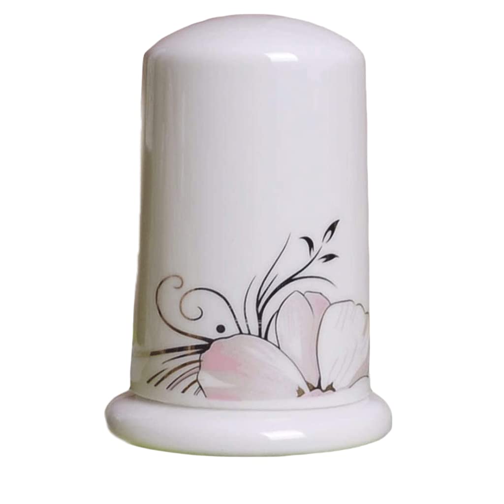 MRKU Toothpicks Dispenser Toothpick Box Holder Fashion White Thickening Container Ceramic with Lid Chic