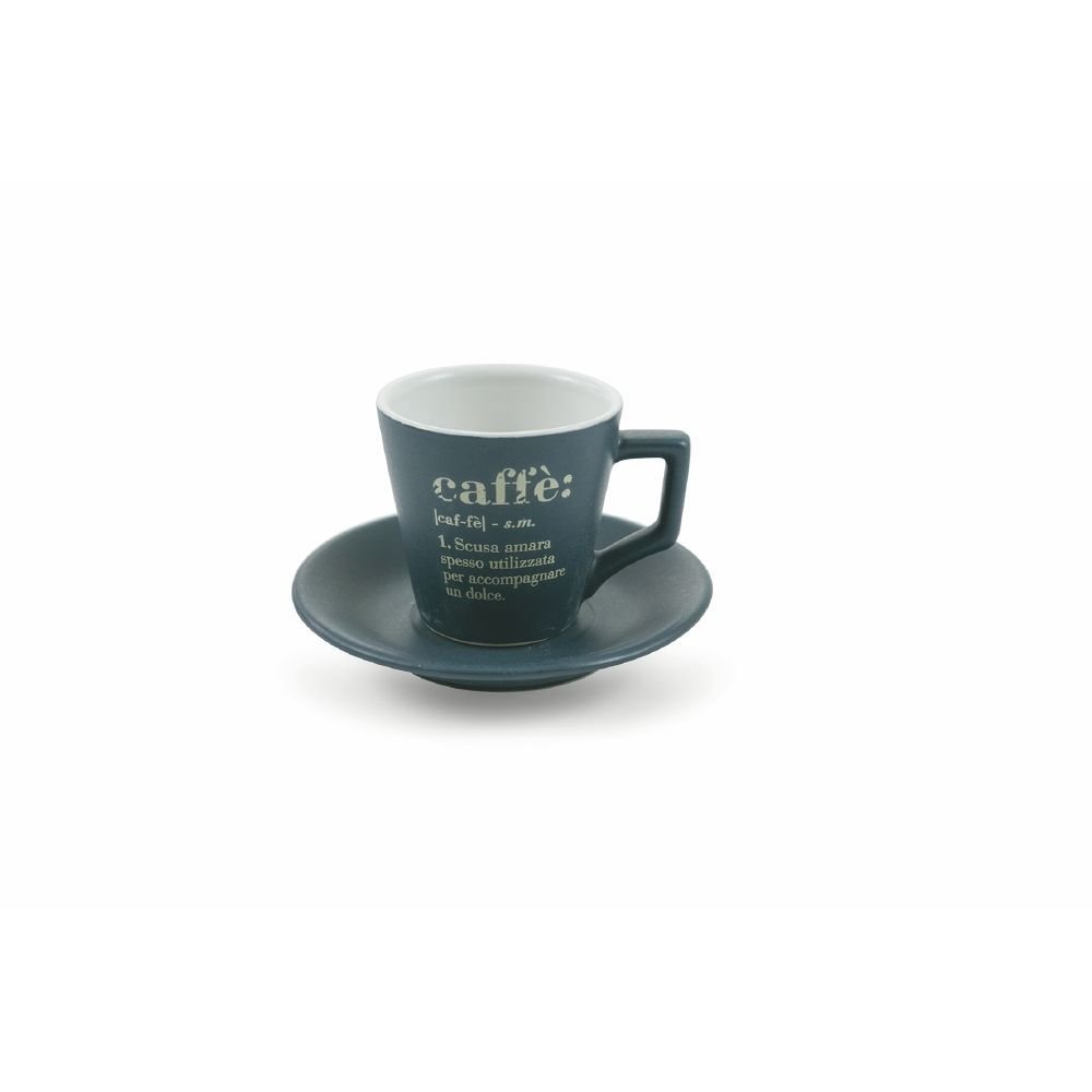 Villa D'Este Victionary Kaffeetassen-Set Porzellan Kaffeebecher mit Untertasse und Aufsteller