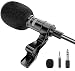 Lavalier Lapel Microphone Kit, Z ZAFFIRO Clip on Omnidirectional Condenser Lav Mic for Iphone, Ipad, Gopro, DSLR, Camcorder, Zoom/Tascam Recorder, PC, Macbook, Samsung Android, Smartphones