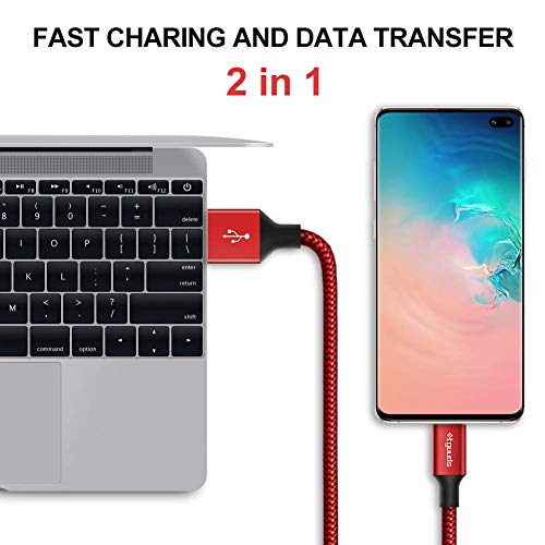 image for etguuds USB to USB C Cable 3.3ft, 2-Pack USB A to Type C Charger Cord 