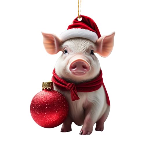 Schwein-Weihnachtsschmuck – Weihnachtsschwein Mit Ball,...