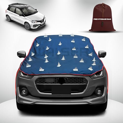 Image of WALSER Spike Car Cover for Toyota Etios | Anti-Climb Nail Guard for Dogs & Monkeys | Protects Bonnet, Roof & Dicky | UV, Dust & Snow Protection | Spike Cover with 4 Adjustable Hook