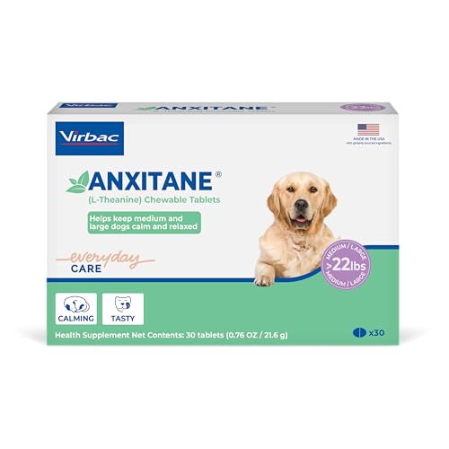 Image of Virbac ANXITANE (L-Theanine) Chewable Tablet - Promotes relaxation for anxious behavior - Medium /Large Dog >22lbs