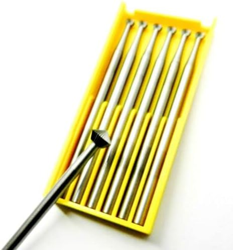 Jewelers Hart Bur 008 Jewelry Stone Setting Bur 90º Pack of 6 FOX Germany 0.8 mm