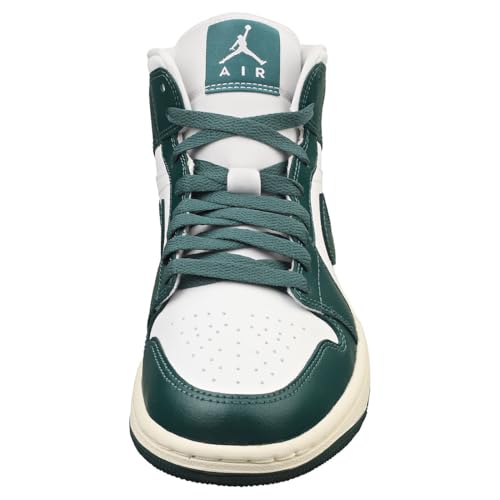 Nike Air Jordan 1 Mid Women's Shoes (BQ6472-133, White/Sail/Oxidized Green) Size 6