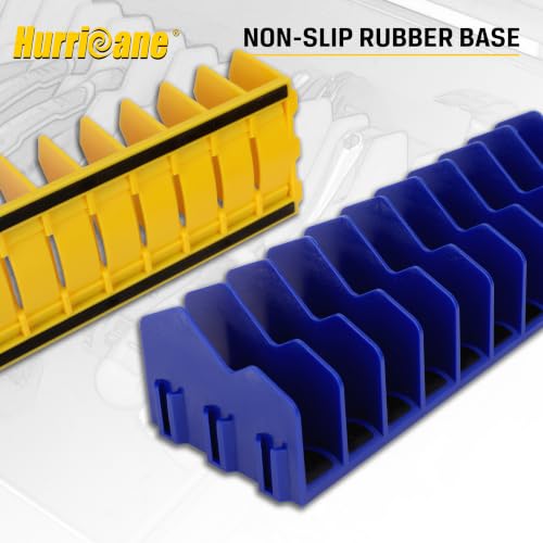 Image of HURRICANE Pliers Organizer Rack, Pliers Cutters Organizer with Non-Slip Rubber Base, Keep Tools Organized in Drawers, 2 Pack, Extendable Design, Fit 3'H Drawers and More(Yellow and Blue)