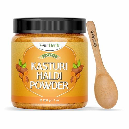 Image of Natural Kasturi Haldi Powder for Face Beauty (200g | 7 Oz) | Wild Turmeric | Kasturi Manjal for Glowing Skin | 100% Pure, Chemical-Free, Preservative-Free | Skin Care for All Skin Types.
