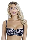 rosme bügel bh Schwach gepolsterte Cups Rosme Lingerie Balconette-BH mit gepolsterten Trägern für Damen, Größe 100D
