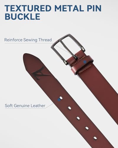 BOSTANTEN Genuine Leather Personalized Belt for Men 1 3/8" Classic Customized Gifts for Dad Him Boyfriend2