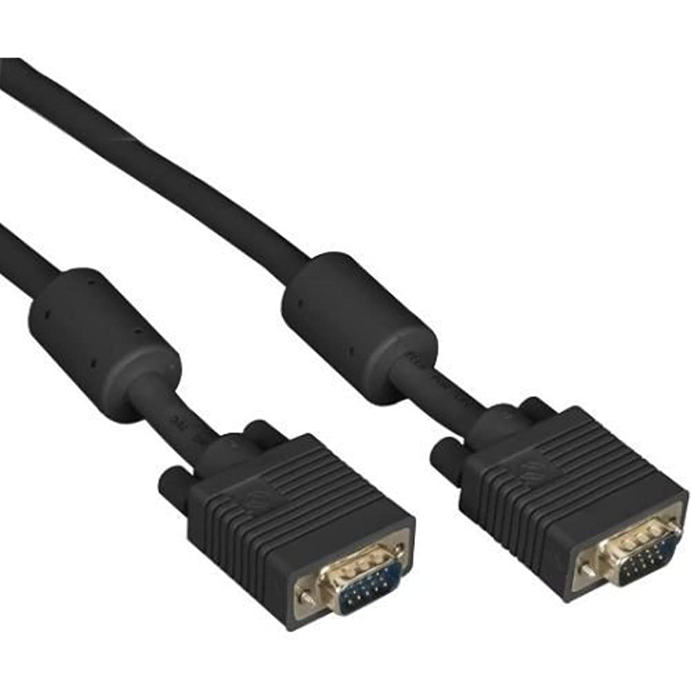 Black Box Vga Video Cable With Ferrite Core, Black, Male/male, 25-ft. [7.6-m] - for Video Device, Monitor - 25 Ft - 1 X Hd-15 Male Vga - 1 X Hd-15 Male Vga - Black