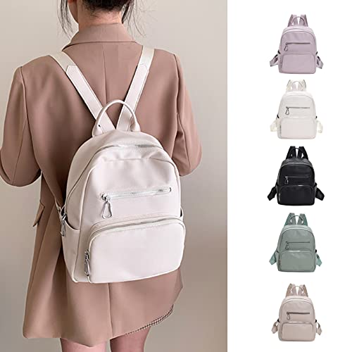 Mochila de piel sintética ligera con compartimentos escuela universidad 3