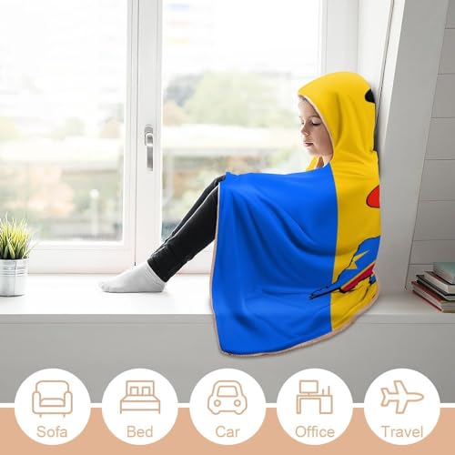 Couverture à capuche RDC contre le froid à la maison