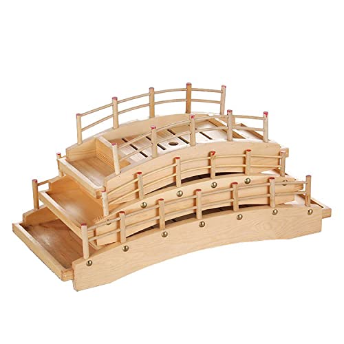 Bateau de Sushi en Bois de Haute Qualité avec Récipient de Plaque Amovible 38cm