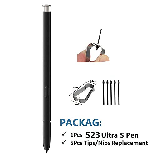 Image of Galaxy S23 Ultra S Pen (with Bluetooth) Replacement for Samsung Galaxy S23 Ultra All Versions Stylus Touch S Pen with 5pcs Tips (Cream)