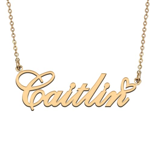Collier prénom personnalisé or avec pendentif cœur pour femme