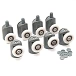 Shower Door Roller Pulley Shower Room Accessories Hanging Wheel for Sliding Door Top and Botter Fixed Single Wheel Replacement Accessories(8 Piece)