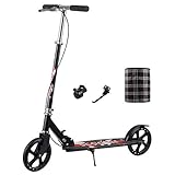 ✅ Viaje suave y rápido: el scooter de 2 ruedas con material de PU sólido, ruedas grandes de 200 mm, reduce la vibración, es más cómodo y más suave. Perfecto para pavimentos urbanos / urbanos / suburbanos