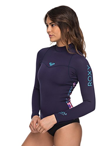 Roxy Womens Roxy™ 1Mm Syncro - Long Sleeve Wetsuit Top - Women - 4 - Blue Blue Ribbon 4 #TOP1