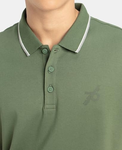 Image of Jockey 3911 Men Super Combed Cotton Rich Solid Half Sleeve Polo T-Shirt (Prints May Vary)