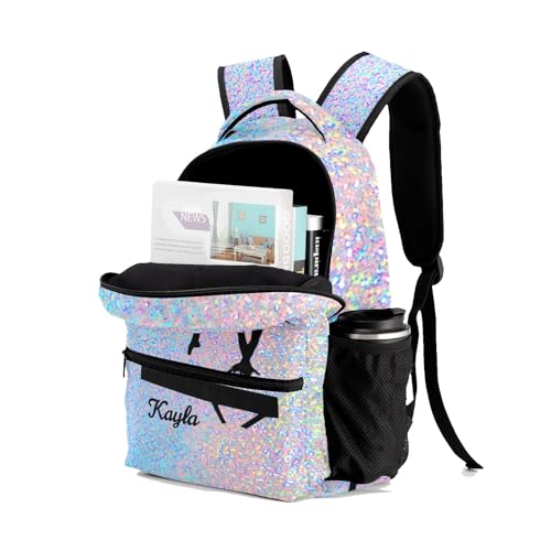 Gymnastics Beam Sparkle Kids Toddler Backpack Personalized School Bag with Chest Strap for Boys Girls Preschool Kindergarten Nursery Children Bag4