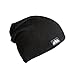 CacheAlaska - Slouchy Beanie - Cuff Skull Cap - Acrylic knit hat for men or women - Black