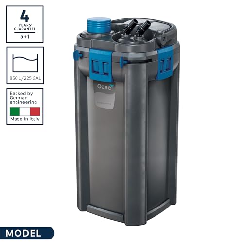 Image of OASE BioMaster External Filter for Aquariums up to 225 gallons, Multi-Stage Filtration, Easy Maintenance Prefilter, Quiet Canister Filter, German Engineering