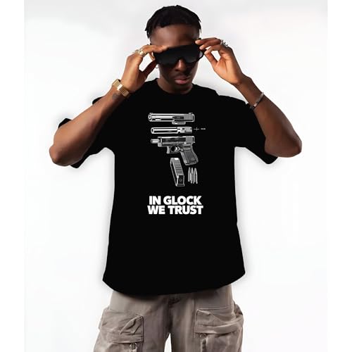 in Gun We Trust - USA Pro Gun 45 9mm Pistol Tee, Unisex Vintage Y2K Oversized Graphic T-Shirt, Streetwear Grunge Style2